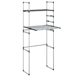 vidaXL Étagère pour machine à laver 77x52x192 cm aluminium