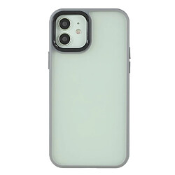 Coque en TPU + acrylique anti-rayures, hybride gris pour votre Apple iPhone 12/12 Pro 6.1 pouces