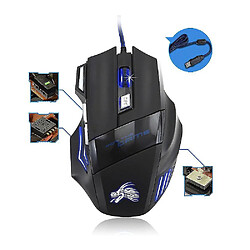 Universal 2019 de haute qualité 5500 DPI 7 Bouton LED optique USB Gaming Mouse de souris de jeu filaire pour joueur professionnel pas cher