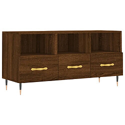 vidaXL Meuble TV chêne marron 102x36x50 cm bois d'ingénierie