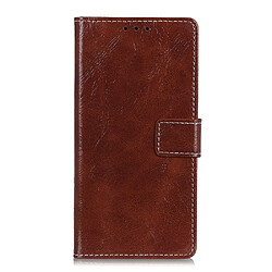 Wewoo Housse Coque en cuir à rabat horizontal Texture rétro Crazy Horse pour Galaxy A20eavec porte-cartes et porte-cartesportefeuille et cadre photo Marron