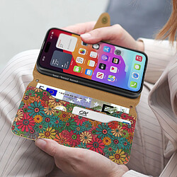 Acheter Avizar Étui Liège pour iPhone 15 Pro Max Clapet Portefeuille Support Printemps floral