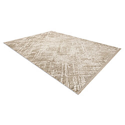 Acheter RUGSX Tapis moderne DUKE 51541 beige - Géométrique, structuré, très doux, franges 140x190 cm