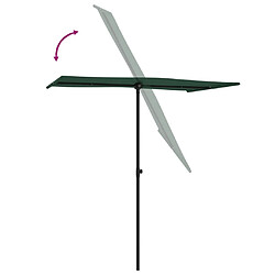 Acheter Helloshop26 Parasol mobilier de jardin d'extérieur avec mât en aluminium 180 x 130 cm vert 02_0008216