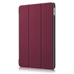 Acheter Etui en PU avec support tri-pliure rouge vin pour votre Apple iPad 10.2 (2019)