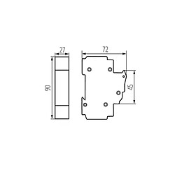 Kanlux Disjoncteur pour rail TH35, D02 KSF