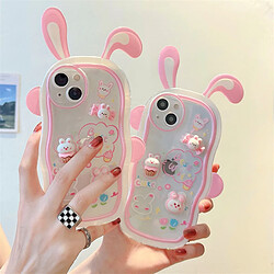 GUPBOO Étui pour iPhone11ProMax Candy Ice Cream Bunny Girl Coque de téléphone transparente souple