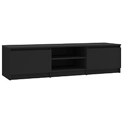 vidaXL Meuble TV Noir 140x40x35,5 cm Bois d'ingénierie