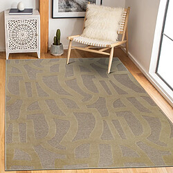 Thedecofactory ECOSSA - Tapis graphique motifs en relief beige 160x230