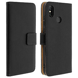 Avizar Housse Xiaomi Redmi Note 6 Pro Etui Portefeuille Cuir Support Vidéo - Noir