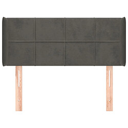 Avis Maison Chic Tête de lit moderne avec oreilles pour chambre - Décoration de lit Gris foncé 93x16x78/88 cm Velours -MN31019