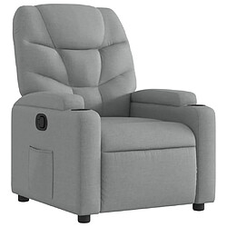 Maison Chic Fauteuil inclinable,Fauteuil luxe de relaxation Gris clair Tissu -MN91584