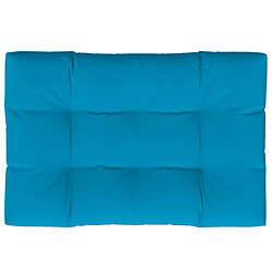 vidaXL Coussin de palette bleu 120x80x12 cm tissu