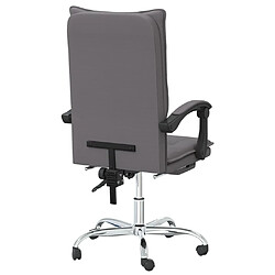 Acheter vidaXL Fauteuil inclinable de bureau Gris Similicuir