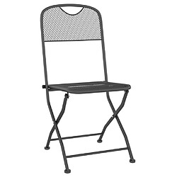 Acheter Ensemble à manger de jardin 7 pcs,Table et chaise à dîner anthracite métal maille -MN14121