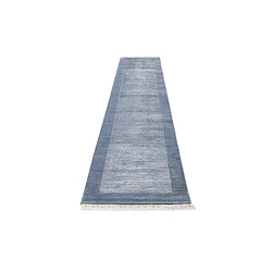 Avis Vidal Tapis de couloir en laine 399x79 bleu Darya