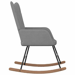 Avis Maison Chic Chaise à bascule | Fauteuil Relax, design moderne Gris foncé Tissu -GKD47169