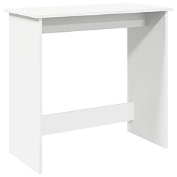 vidaXL Bureau Blanc 80x40x75 cm Bois d'ingénierie