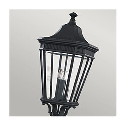 Elstead Lighting Lampe sur pied extérieur Cotswold Verre,aluminium moulé sous pression Noir