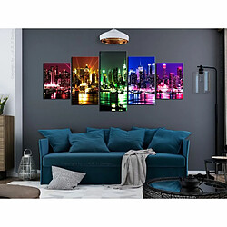 Paris Prix Tableau Imprimé Rainbow New York 5 Panneaux Wide 100x225cm