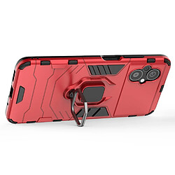 Coque en TPU anti-chute avec béquille pour votre Xiaomi Poco M5 4G - rouge