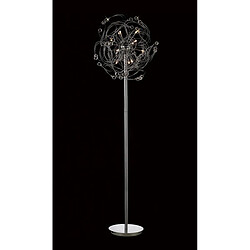 Luminaire Center Lampadaire Messe 12 Ampoules chrome poli/cristal