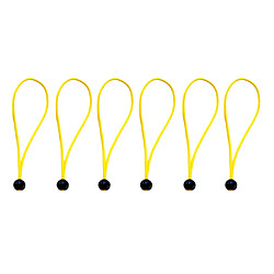 6 Pièces 15cm Heavy Duty Bungee Cordon Attachez Cordon Canopy Bretelles Jaune