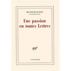 Une passion en toutes lettres - Occasion