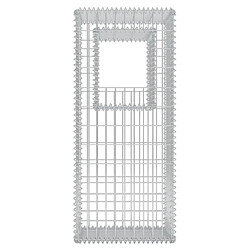 Acheter vidaXL Jardinière/Poteau de panier gabion 2 pcs Acier 50x50x120 cm