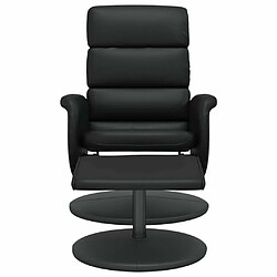 Avis Maison Chic Fauteuil Relax pour salon, Fauteuil inclinable avec repose-pied noir similicuir -GKD56930