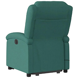 Acheter vidaXL Fauteuil inclinable de massage électrique Vert foncé Tissu