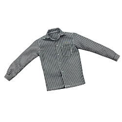 Vêtements De Chemise Rayée à L'échelle 1/6 Pour Les Accessoires De Corps De Poupées Masculines De 12 " pas cher