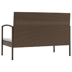 Acheter vidaXL Salon de jardin 8 pcs avec coussins résine tressée marron