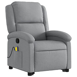 Avis Maison Chic Fauteuil Relax pour salon, Fauteuil de massage inclinable Gris clair Tissu -GKD22877