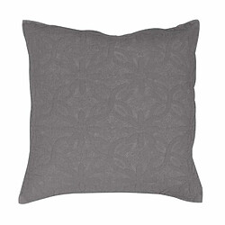 Paris Prix Housse de Coussin Florette 60x60cm Anthracite