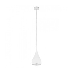 Luminaire Center Suspension moderne Anon White Chrome, blanc