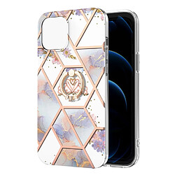 Coque en TPU antichoc, flexible, électroplaqué avec béquille à anneau pivotant couronne pour votre Apple iPhone 13 mini 5.4 pouces