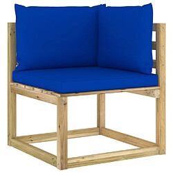 Acheter Maison Chic Salon de jardin 10 pcs + coussins - Mobilier/Meubles de jardin - Table et chaises d'extérieur bois de pin imprégné -MN87030