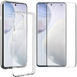 Film protecteur verre trempé incurvé pour vivo X60 Pro modèle V2046 6.56"+ Coque de protection souple - VISIODIRECT -