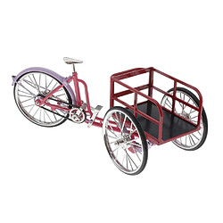 Échelle 1:10 Alliage Diecast Racing Tricycle Vélo Modèle De Jouet Table Décor Rouge