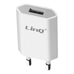 Chargeur Secteur USB + Câble USB vers iPhone Lightning, LinQ Blanc