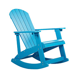 Beliani Chaise de jardin ADIRONDACK Bois d'ingénierie Bleu