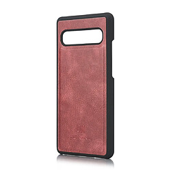 Acheter Wewoo Housse Coque Etui en cuir Crazy Horse Texture Flip détachable magnétique avec support et fentes pour cartes et portefeuille Galaxy S10 5G Rouge