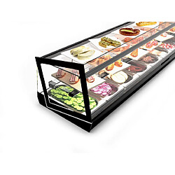 Vitrine à Tapas Réfrigérée Bacs GN 1/3 Double LED Série KUBE - SAYL