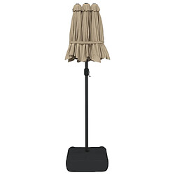 Acheter vidaXL Parasol de jardin à double tête taupe 316x240 cm