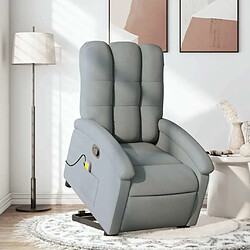 Maison Chic Fauteuil Relax pour salon, Fauteuil de massage inclinable Gris clair Tissu -GKD54791