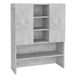 Maison Chic Meuble rangement de salle de bain | Meuble pour machine à laver | Armoire murale de bain Gris béton 70,5x25,5x90 cm -GKD88040