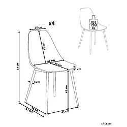 Avis Beliani Lot de 4 chaises TAKILMA Transparent