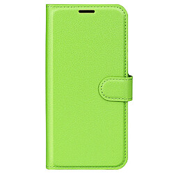 Etui en PU texture litchi, fermeture aimantée avec support vert pour votre Xiaomi Redmi Note 11 4G (Qualcomm)/Redmi Note 11S 4G