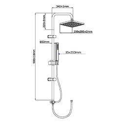 SCHÜTTE Pomme de douche dual TOKYO carré pas cher